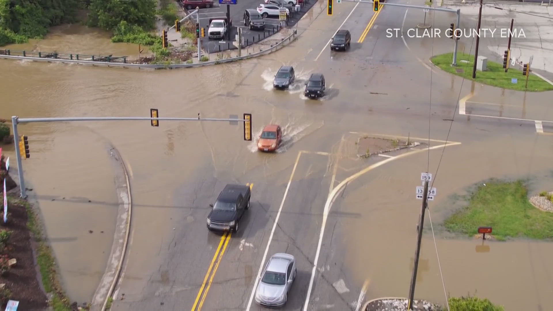 The Illinois counties that FEMA crews are canvassing in connection to July storm damage are St. Clair, Washington, Fulton, Henry, Winnebago, Cook, and Will.