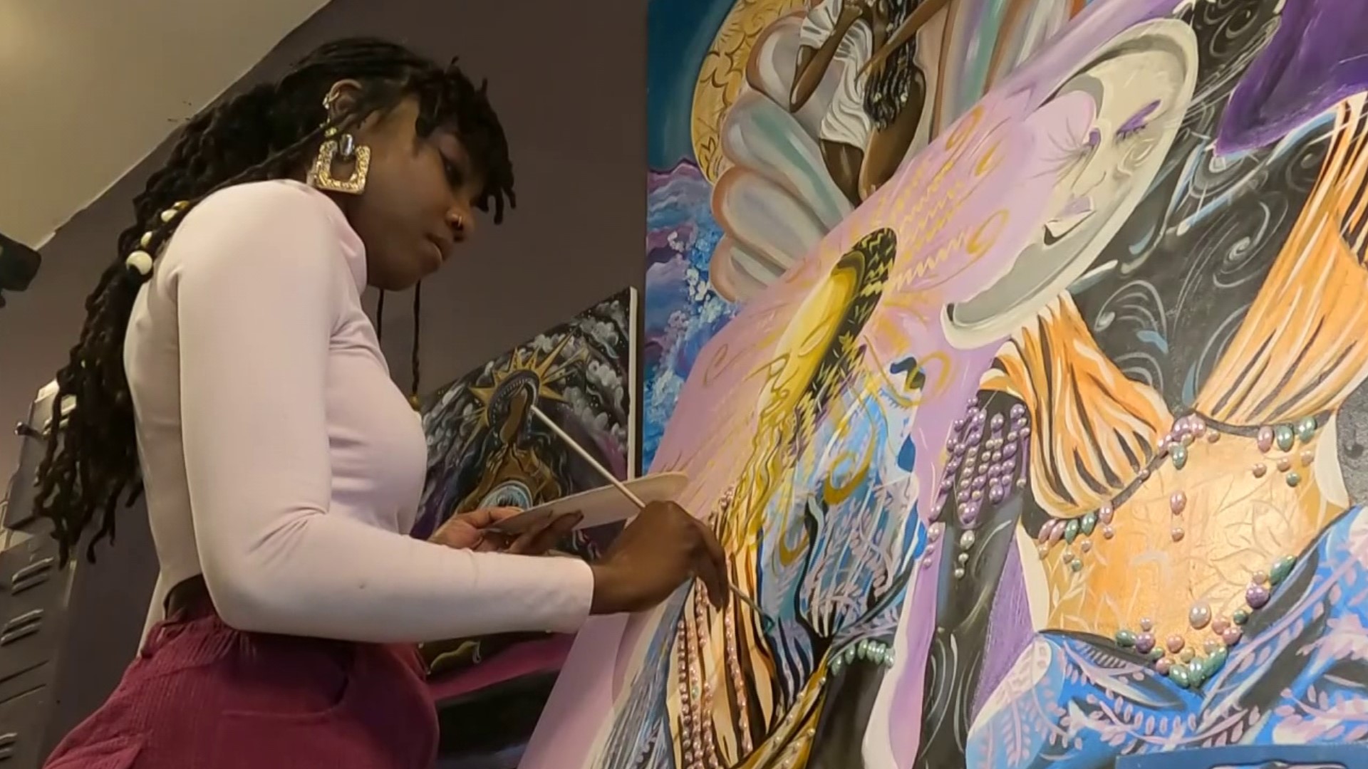 Artist Sherelle Speed is self-taught and self-diagnosed. She harnesses her brain in order to guide her hands.