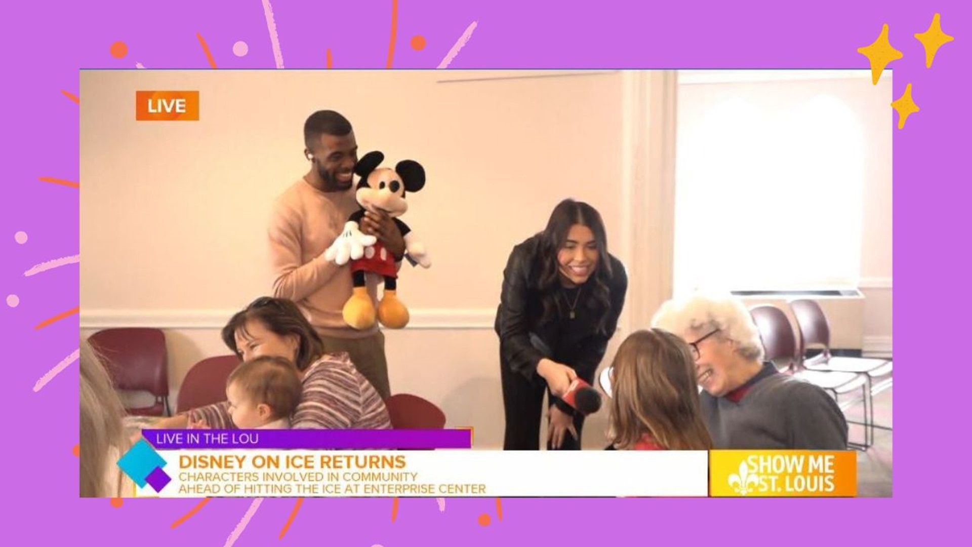 Dana DiPiazza and Malik Wilson spent the morning with special stars to celebrate Disney’s upcoming presentation of ‘Into the Magic.’