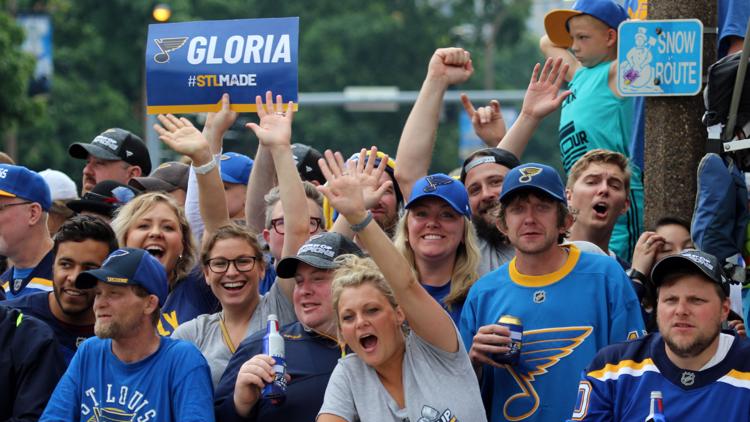 The moment Pat Maroon put a baby in the Cup during the Blues parade