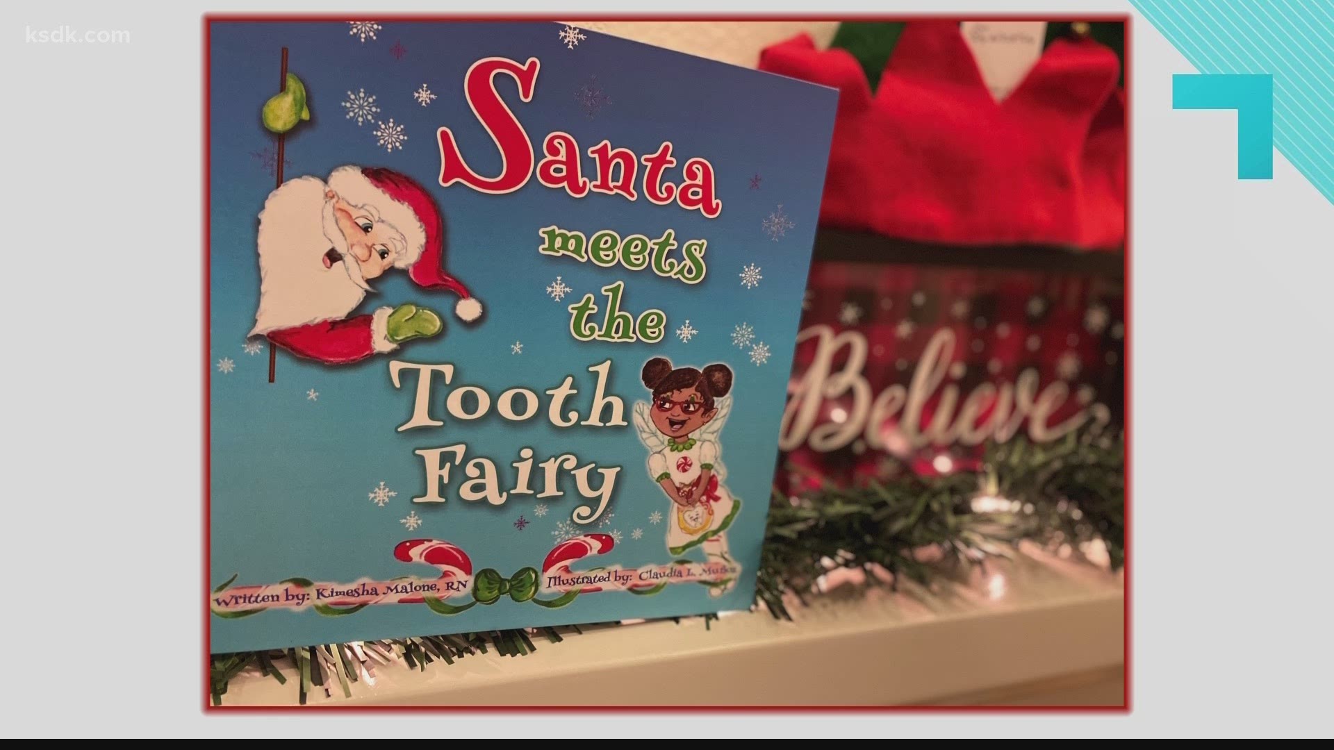 "Santa Meets the Tooth Fairy" is based on something that happened to her son.
