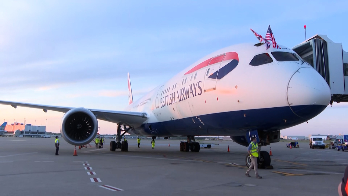 First nonstop British Airways flight from St. Louis departs for London