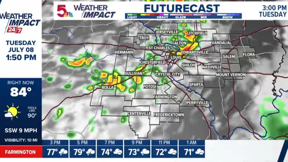 LIVE RADAR: Scattered thunderstorms develop in St. Louis region | ksdk.com