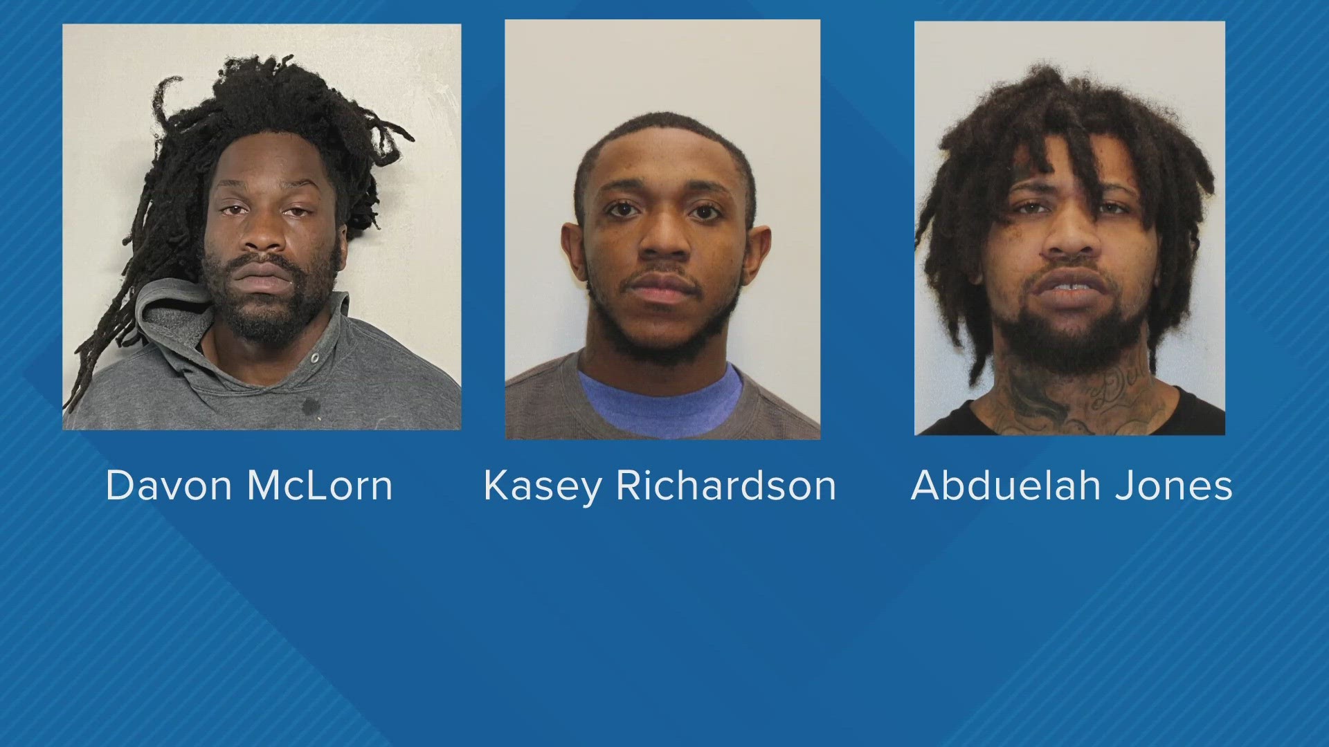 Three Belleville men were charged in connection with a carjacking in St. Louis that ended in Illinois after a pursuit late last month.  The trooper was not injured.