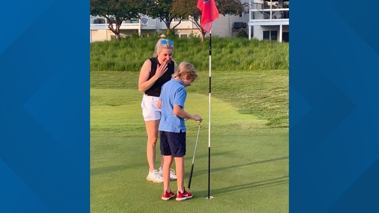 Boy casually hits hole-in-one at Missouri golf course