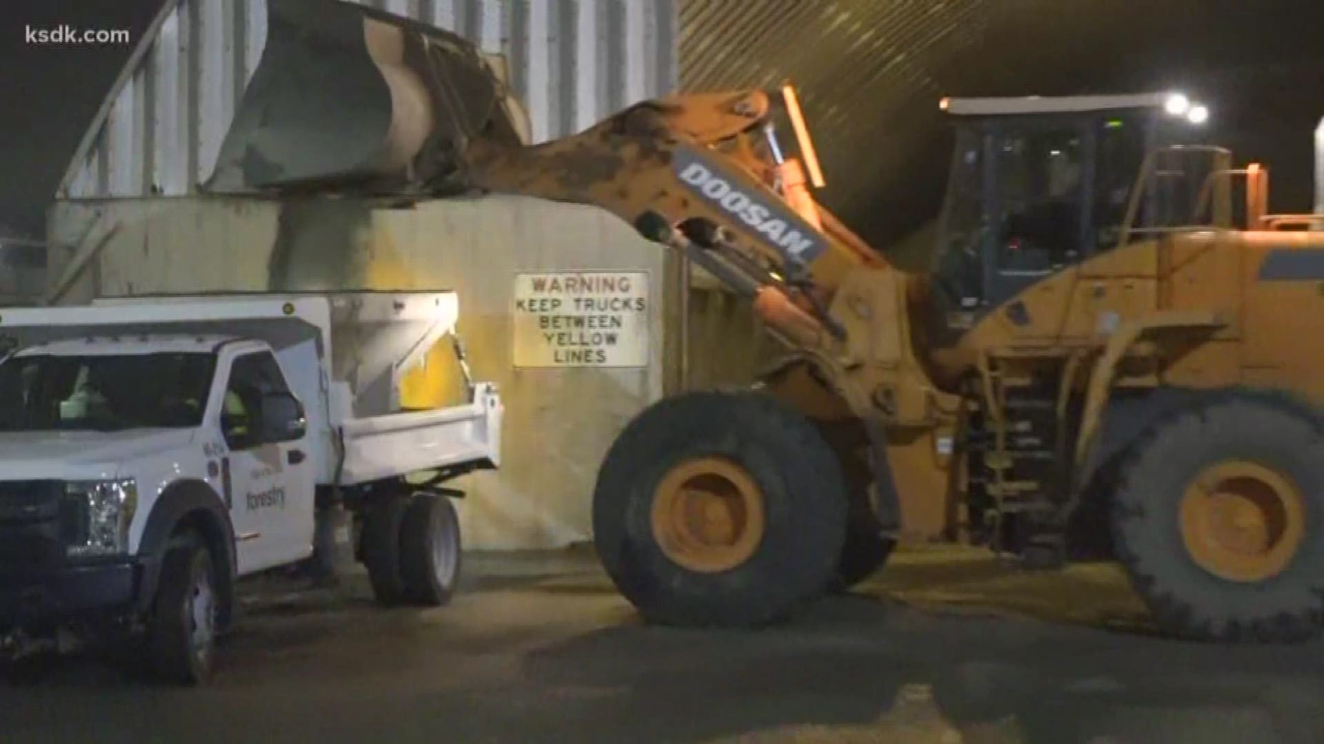 Trucks are spreading salt all over St. Louis roads in preparation for incoming snow and sleet