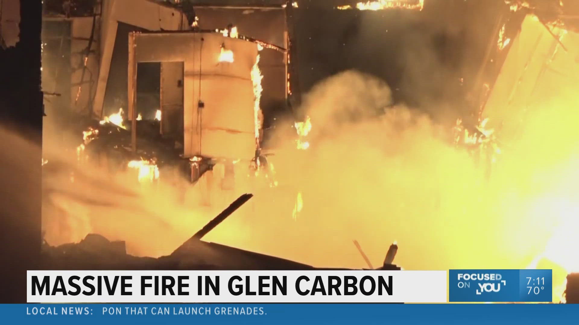 Glen Carbon apartment complex project damaged by overnight fire | ksdk.com