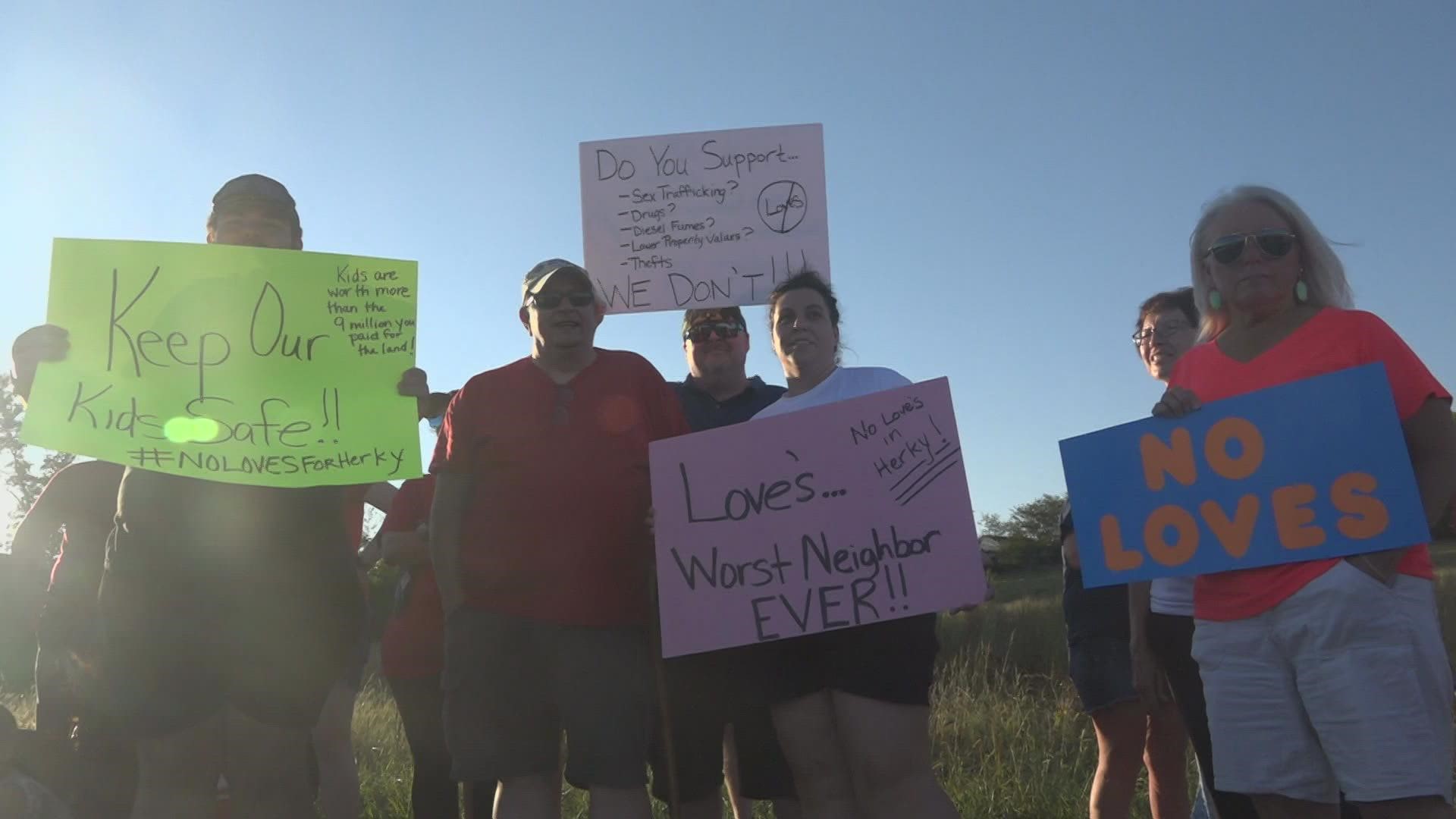 In an effort to get the town and Love's to tap the breaks on the project, residents started an online petition listing their concerns.