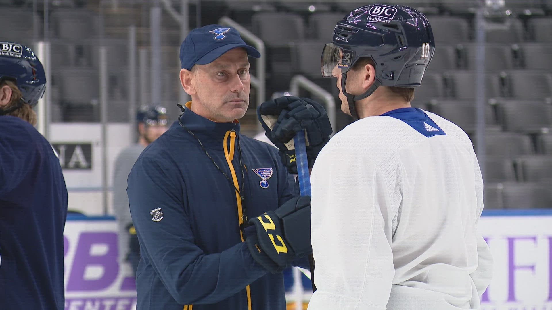 Craig Berube was "relieved of his coaching duties" with the St. Louis Blues on Tuesday. Drew Bannister will make his debut Thursday night.