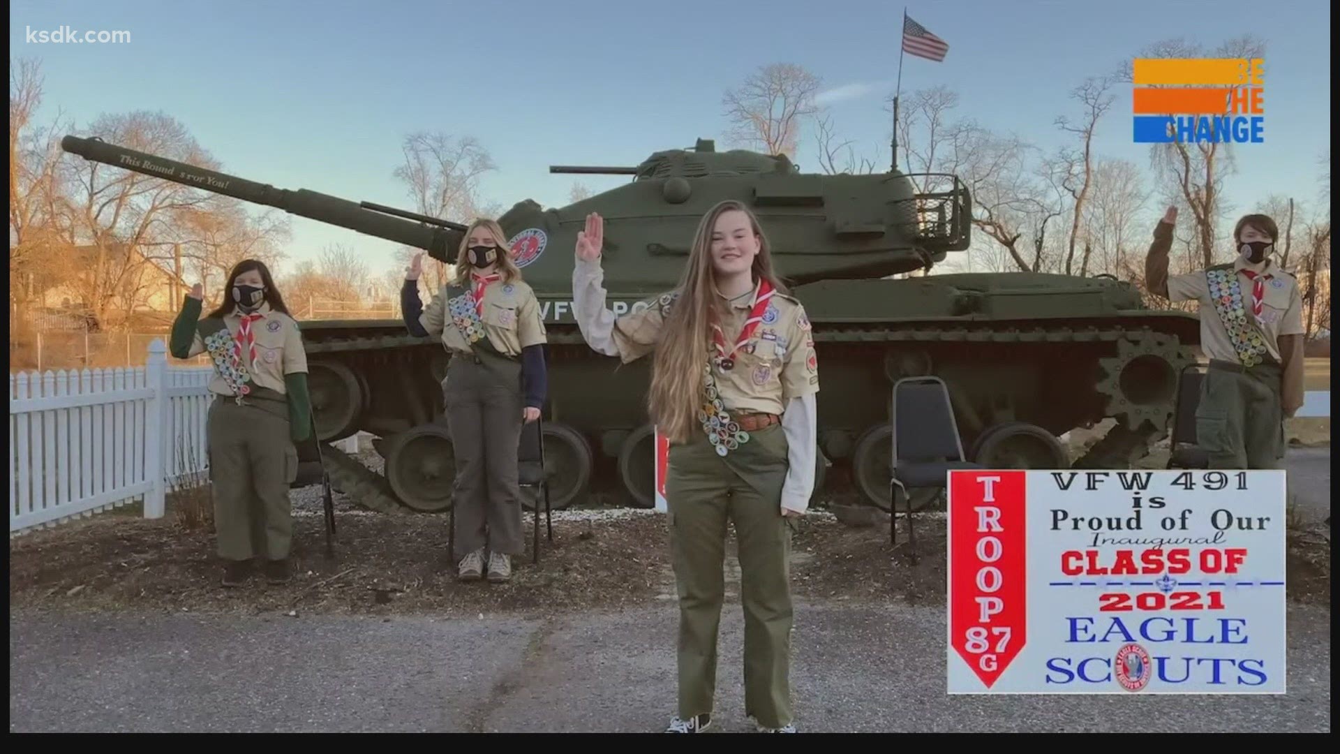 More than 1,000 young women nationwide became the inaugural class of female Eagle Scouts on Sunday.