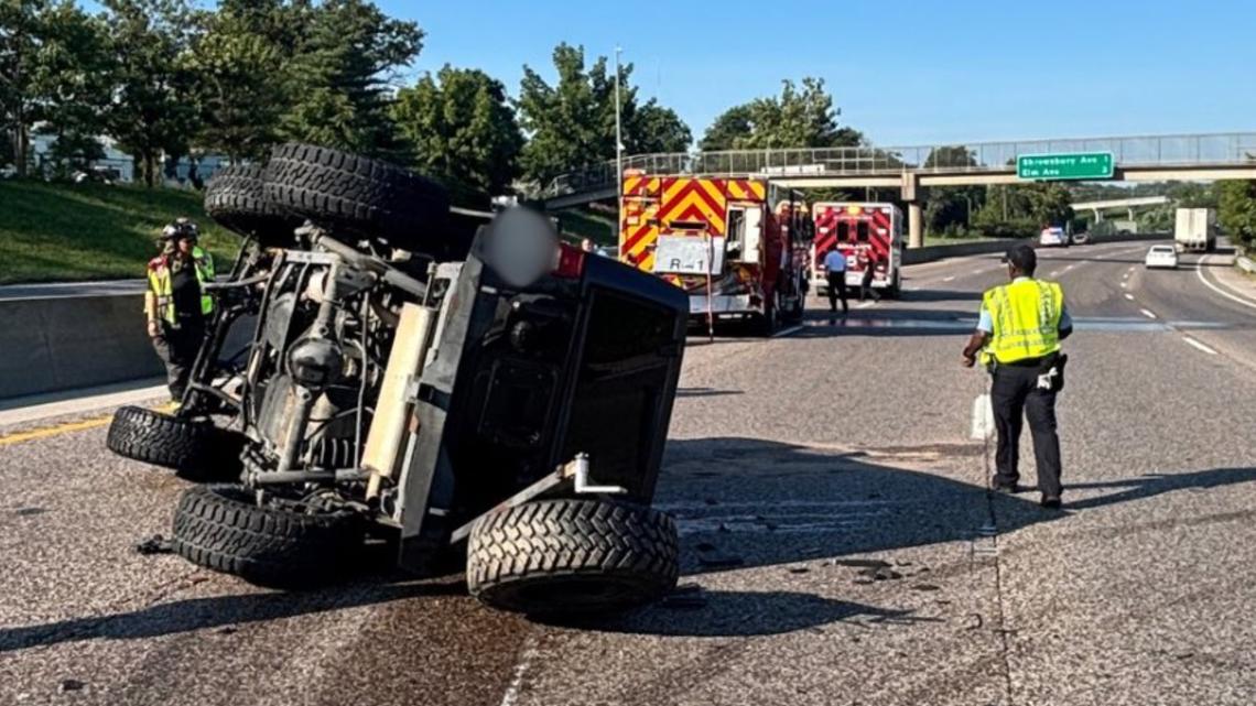 St. Louis Fire Department engine rear-ended on I-44 | ksdk.com