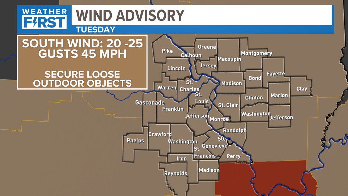 Why has it been so windy in the St. Louis area?