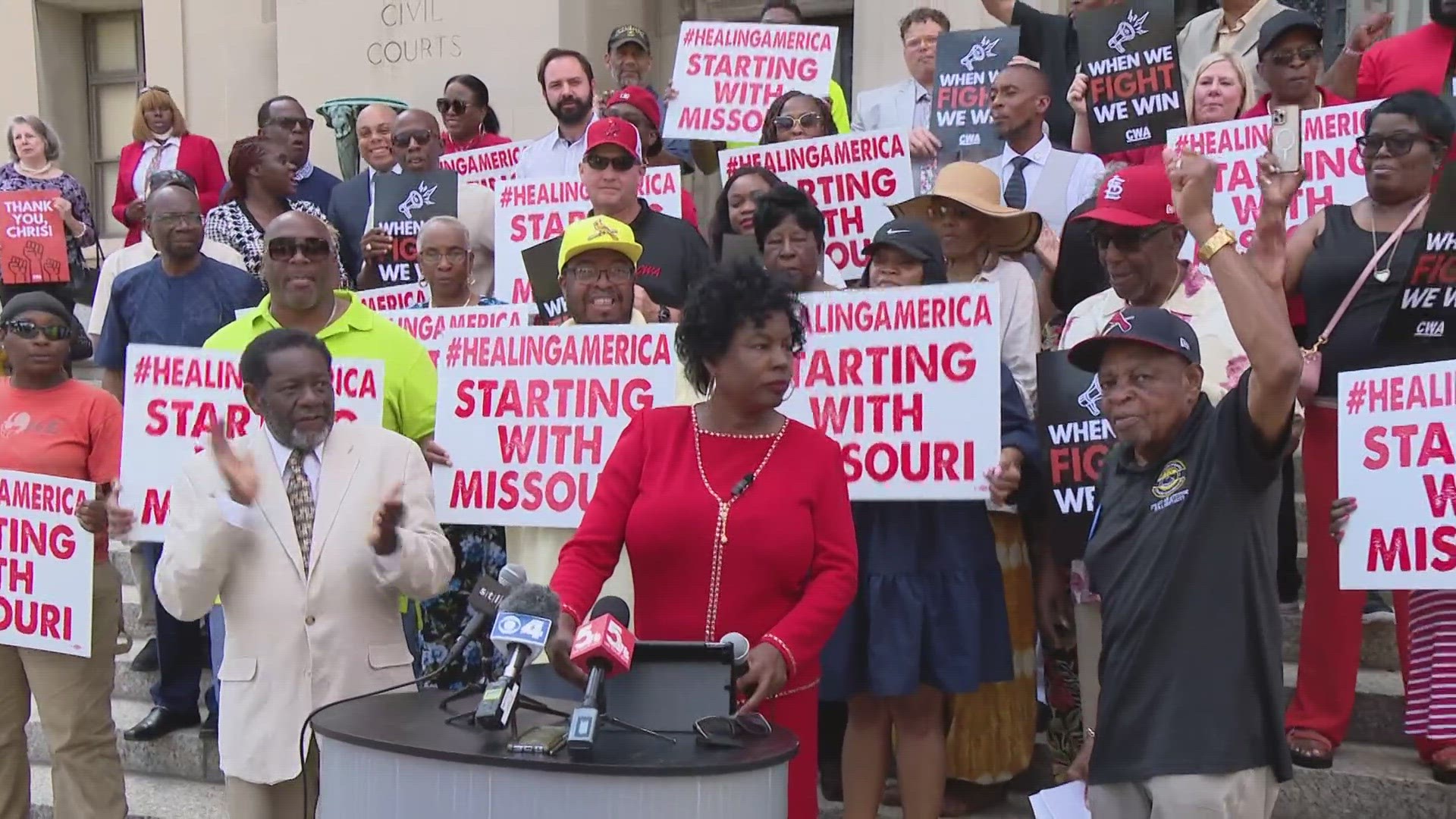 May launched her campaign on Tuesday. The St. Louis Democrat will take on Lucas Kunce and St. Louis County Prosecutor Wesley Bell in a high-stakes primary.