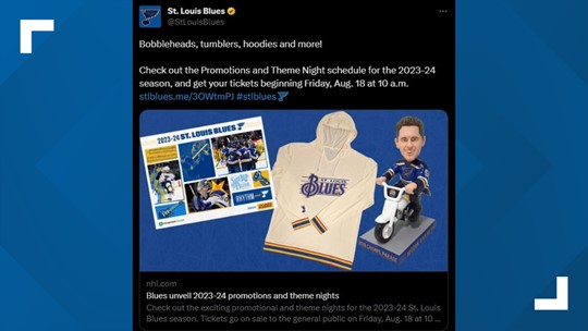 St. Louis Blues Unveil 2023-24 Theme Nights, Promotions | Ksdk.com