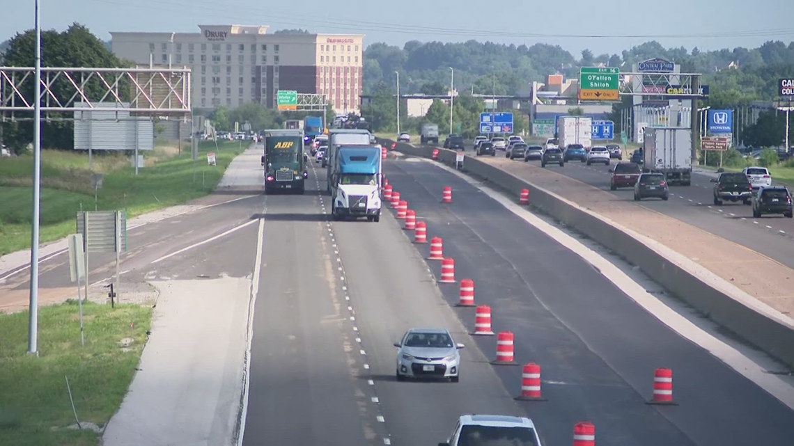 I-64 resurfacing brings lane closures in O'Fallon | ksdk.com