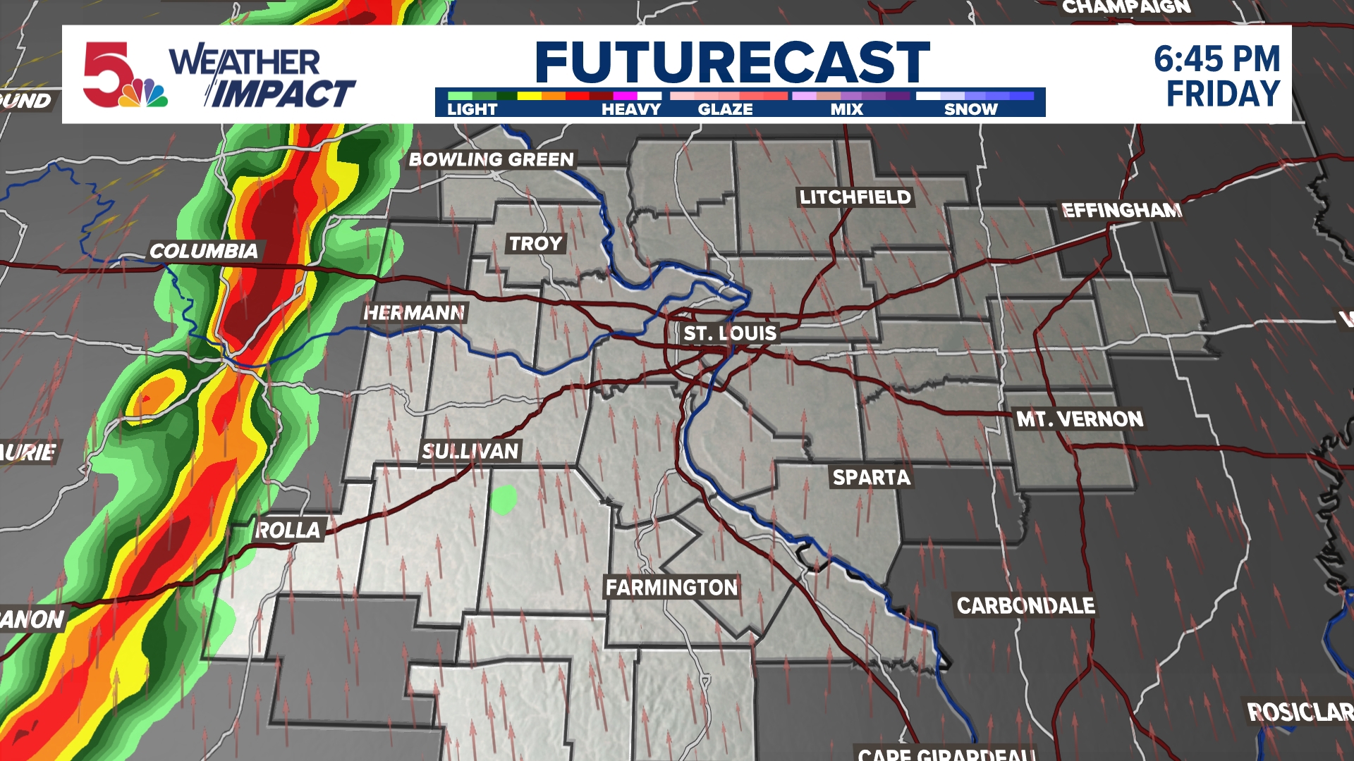 St. Louis nears highest severe weather threat for Friday evening | ksdk.com