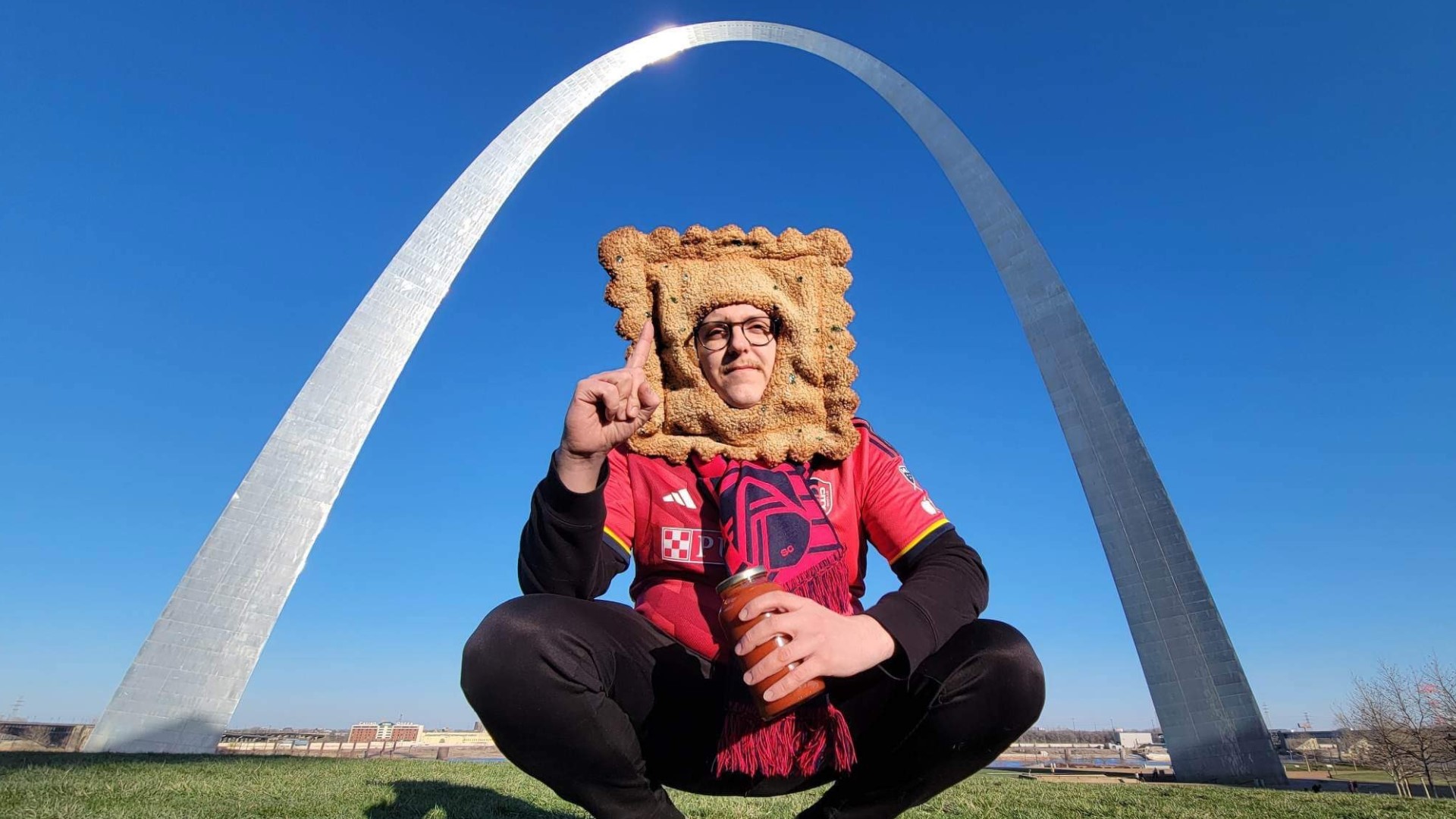 "T-Rav Man" went viral in St. Louis for wearing his toasted ravioli headpiece at a St. Louis CITY SC game. Now, he's reigniting STL pride in the community.
