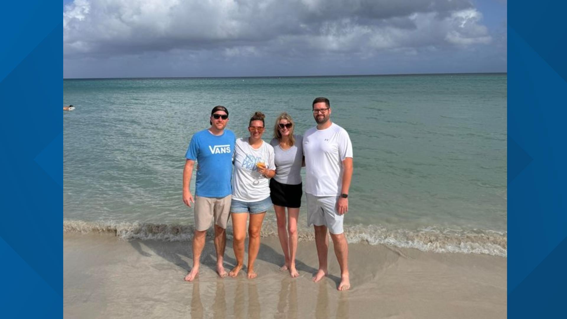 Lauren Souders and her husband were on vacation with another couple in Negril, Jamaica, when Hurricane Beryl hit.