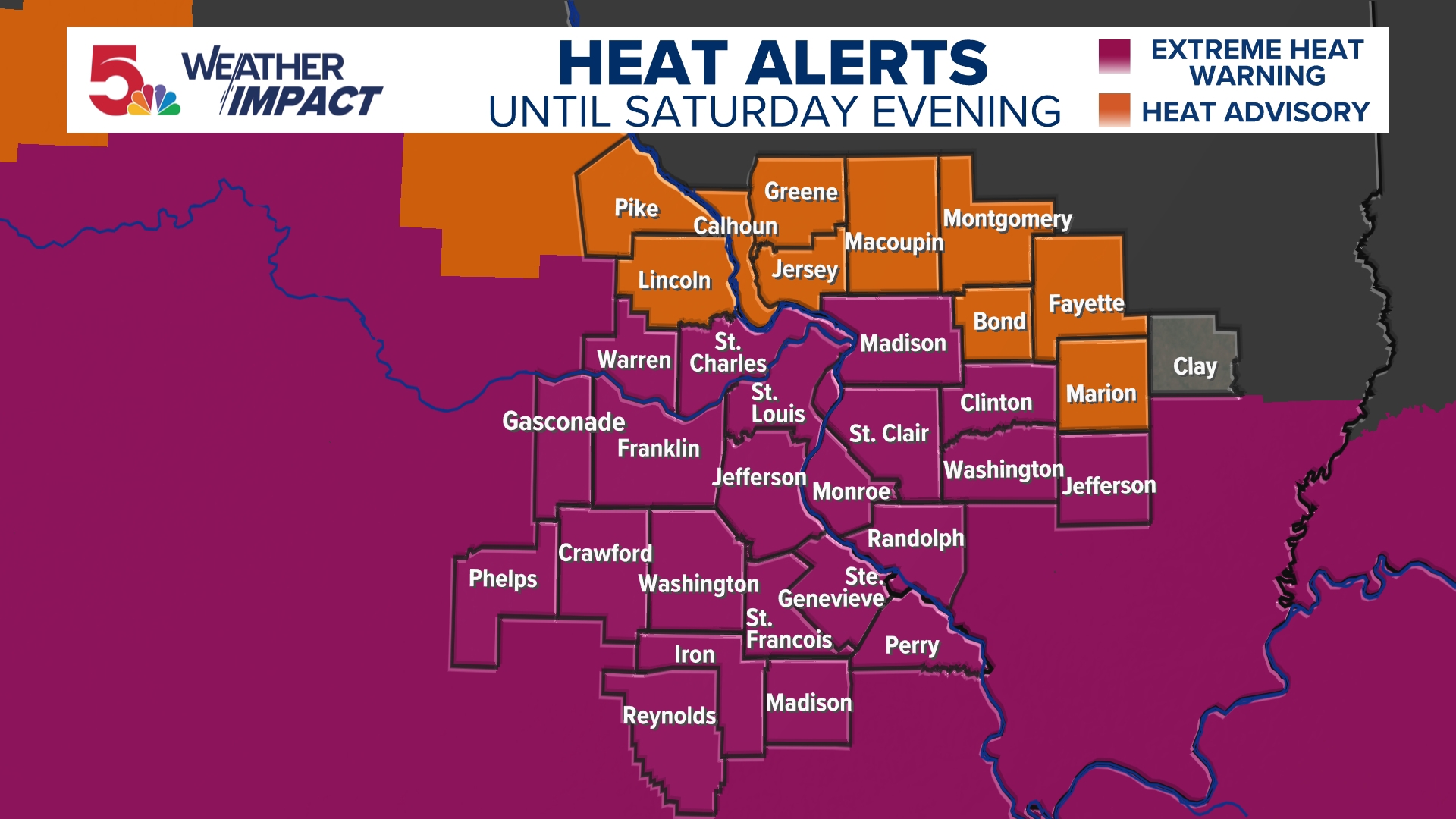 Dangerous heat continues into the weekend | Weather Impact Alert continues