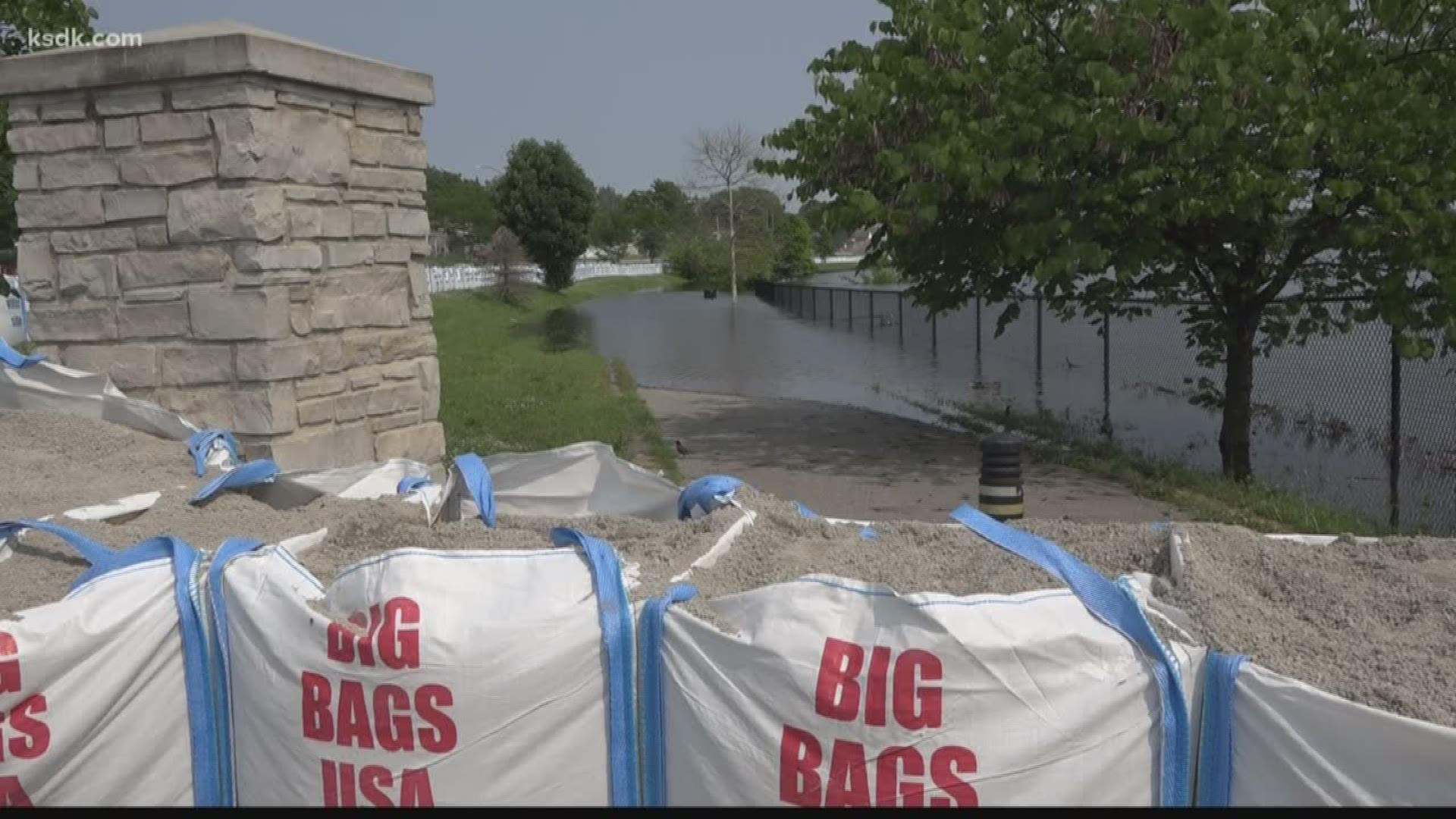 The river is expected to crest about 3.5 feet lower than 1993, but it's still expected to be high enough to reach about half of the wall that crews are building.