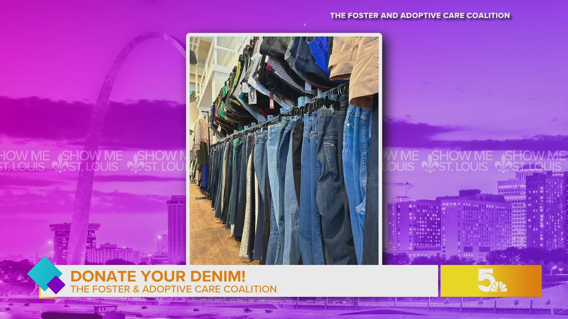 Support the Foster and Adoptive Care Coalition by dropping off anything denim at West County Center on Level 1 near Nordstrom until October 15th.