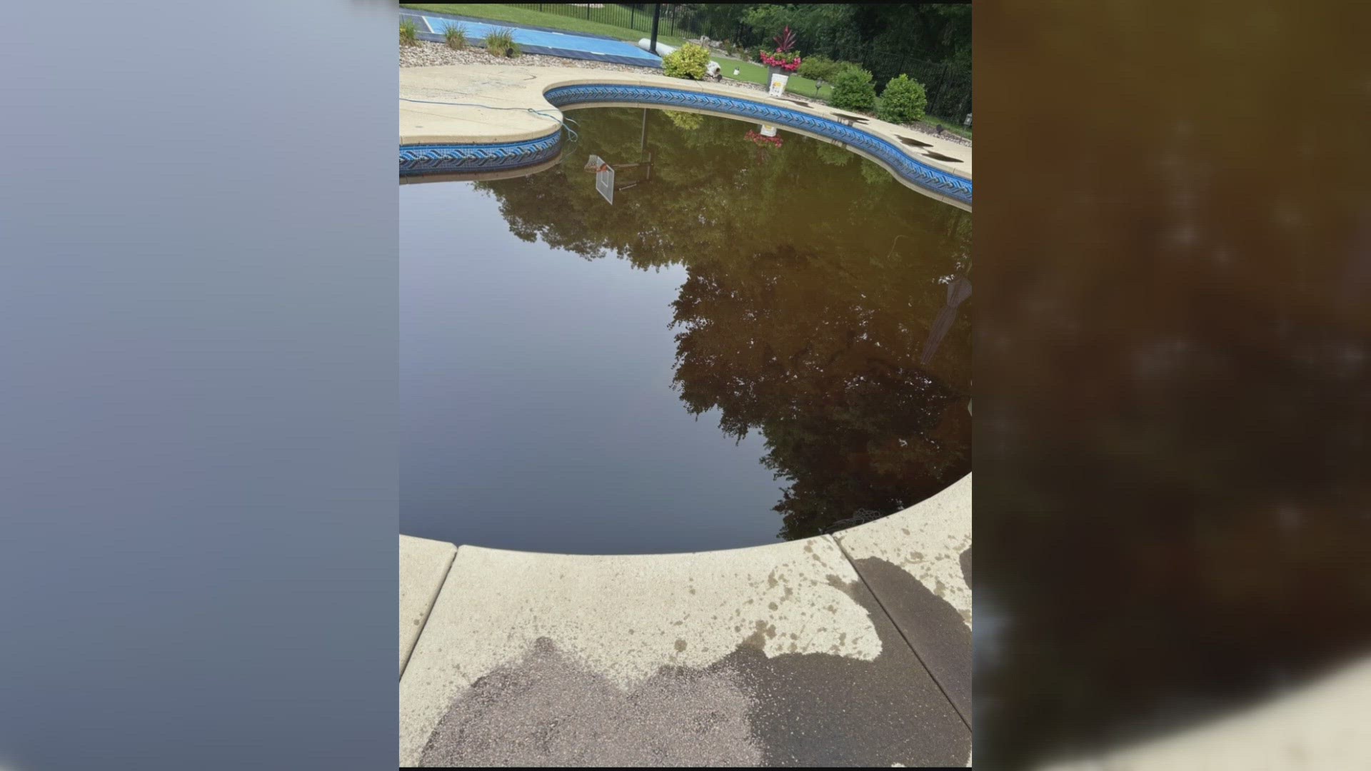 O'Fallon police are searching for the suspects behind this pool vandalization and more. The suspects also damaged home property.