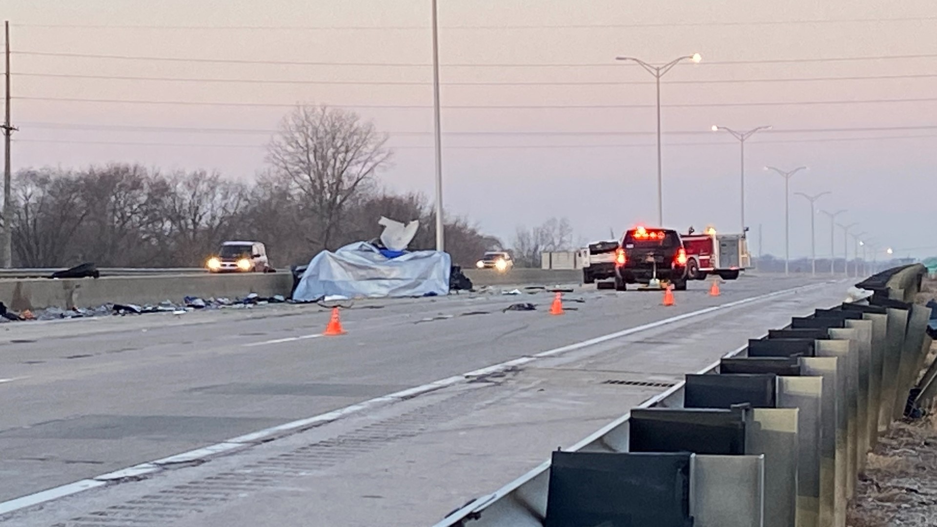 A deadly crash closed southbound Interstate 255 in the Metro East Tuesday morning. ISP said the two-car crash was fatal but did not say how many people were killed.