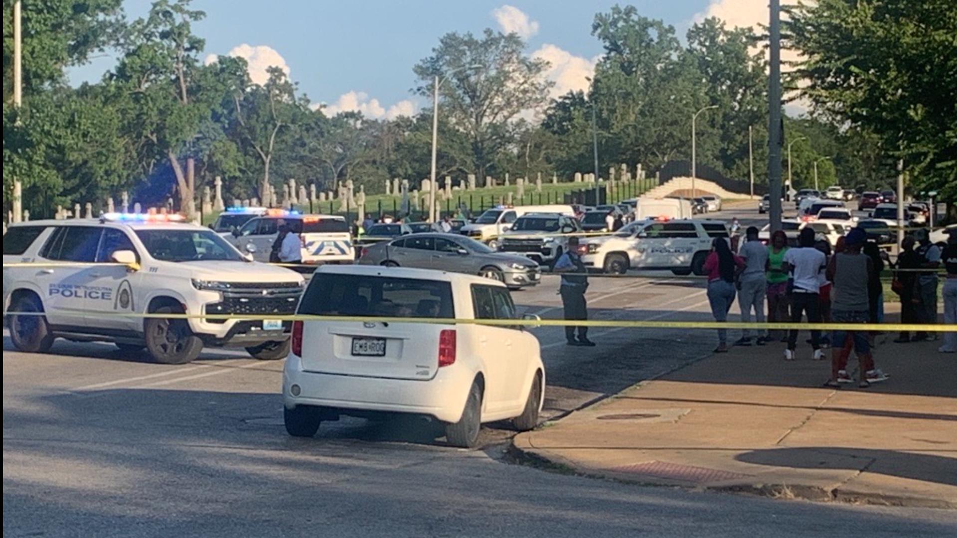 Man shot, killed in north St. Louis; car crashed into cemetery | ksdk.com