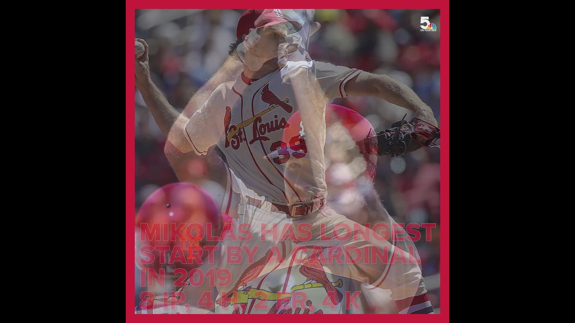 Mikolas now has the longest start of the season for the Cardinals to date.