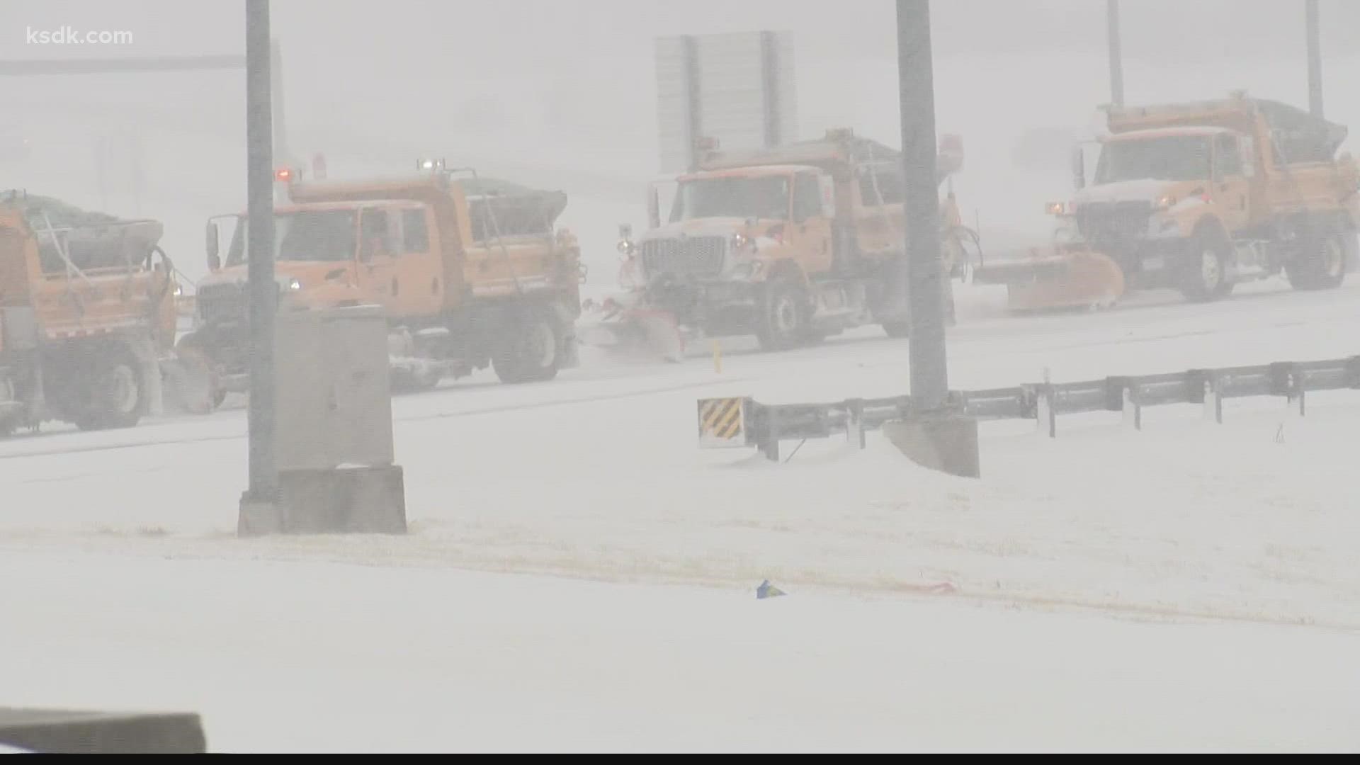 Pepper Baker traveled to Jefferson County, where a traveler from El Paso, Texas, saw snow for the first time. Someone else did donuts in a grocery store parking lot.