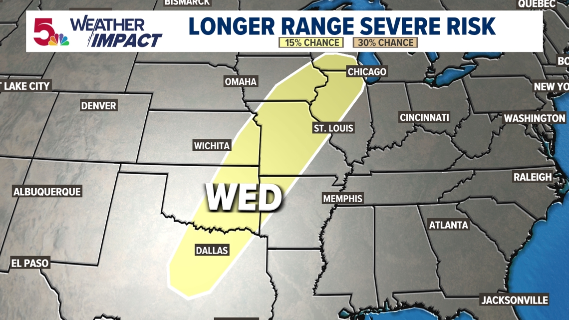 Weather Impact Alert: Severe storms and heavy rain possible Wednesday ...