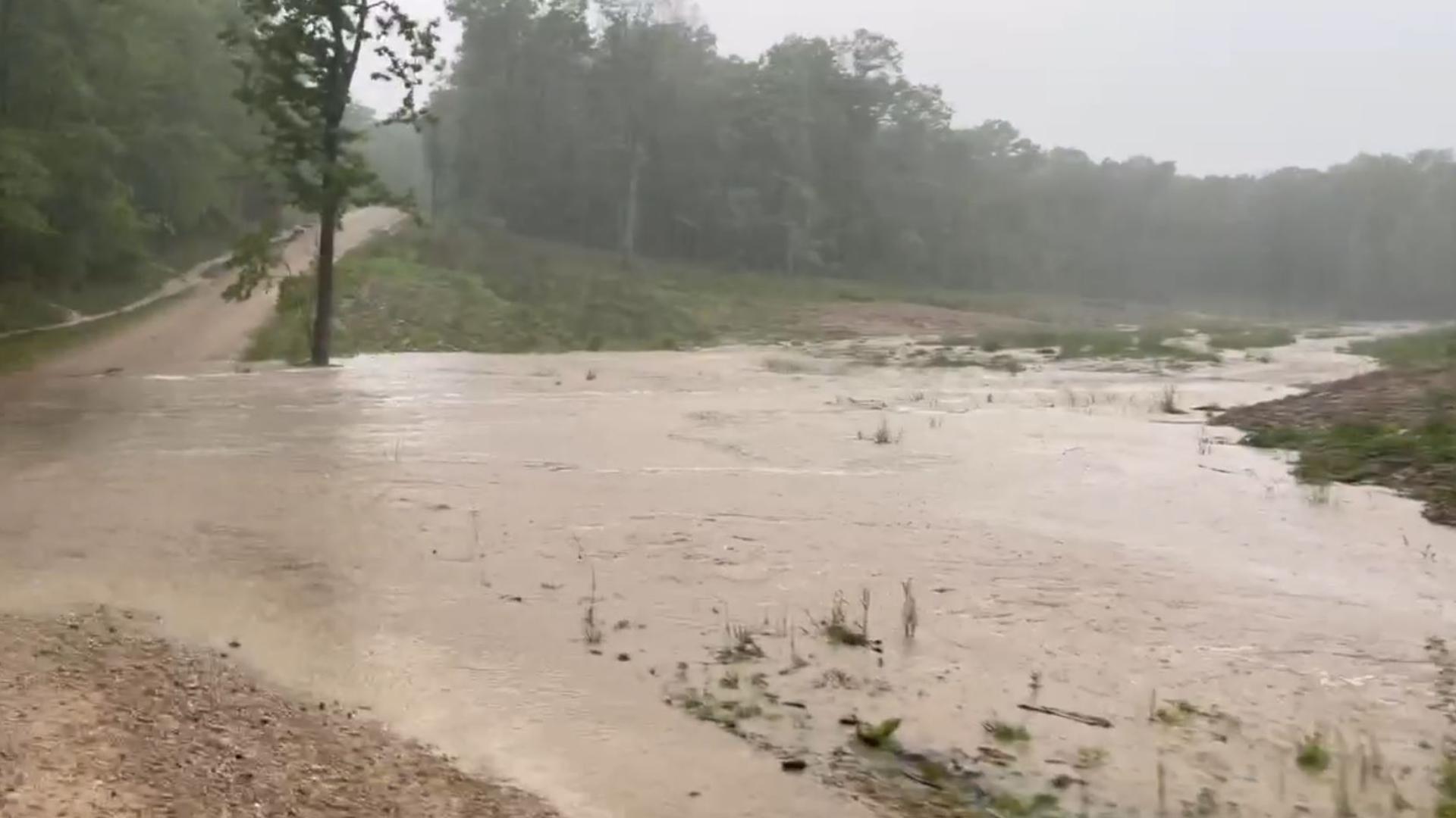 Severe weather moved through the St. Louis region on Wednesday. Video from Chad Belt shows flooding in the Sullivan, Missouri, area on back roads.