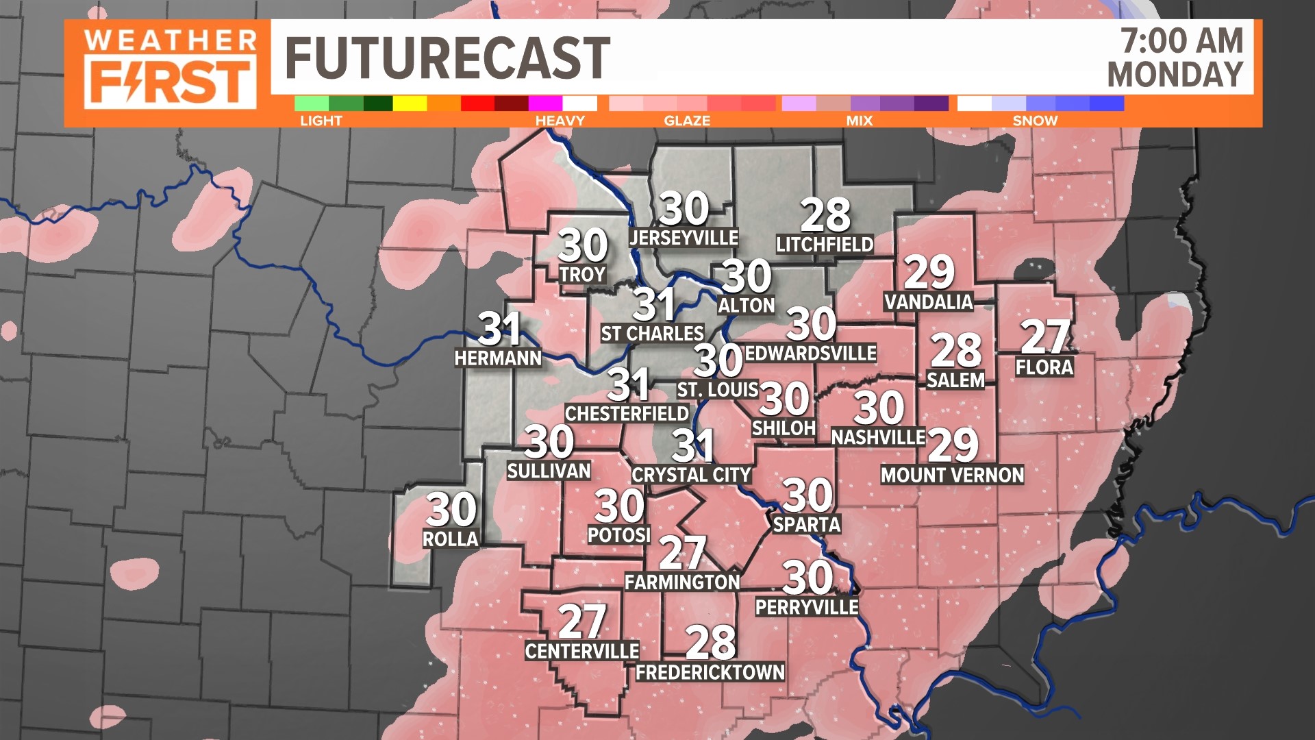 St. Louis | Freezing rain may cause icy conditions Monday morning ...