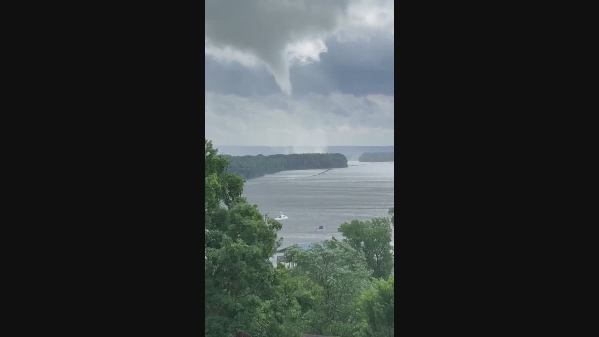 A tornado was spotted near Clarksville, Missouri Wednesday morning. Strong to severe storms are likely in the St. Louis region today. (Via: Donna Clark Russell) 