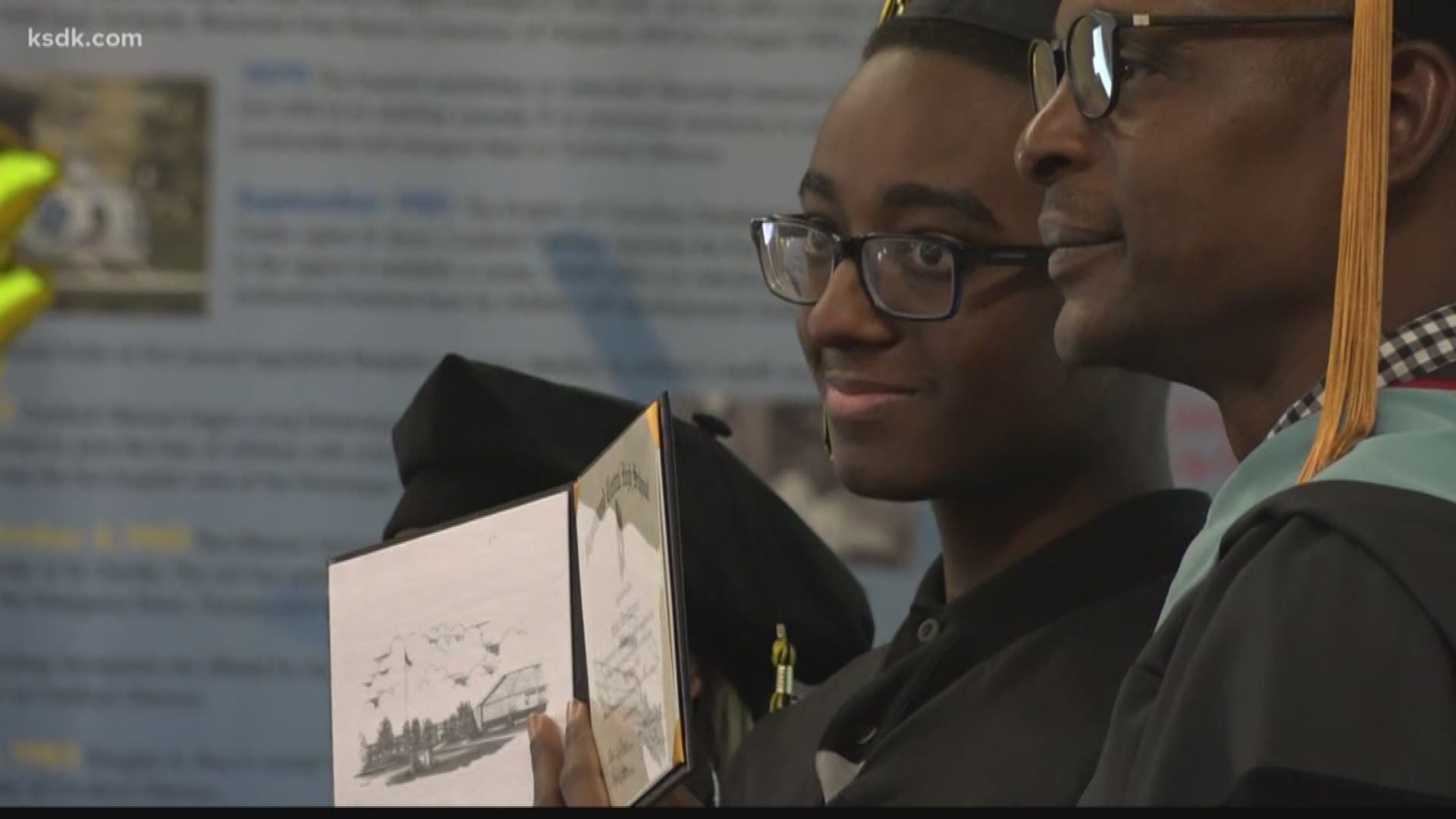 A recent Hazelwood Central High School senior who missed graduation while recovering from a heart transplant had a special graduation ceremony at Cardinal Glennon on Monday. New England Patriots Quarterback Tom Brady sent Shaun Patterson a personal video for graduating.