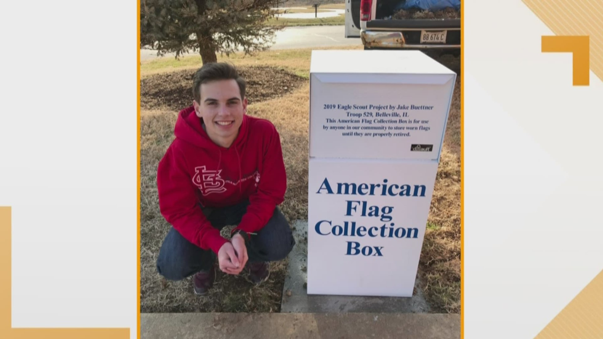 The drop box is part of Jake Buettner's Eagle Scout project
