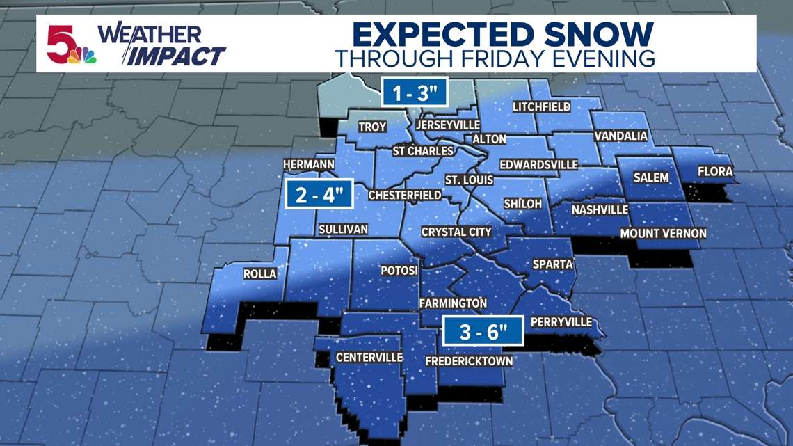 Weather Impact Alert for Friday with a round of light snow expected in ...