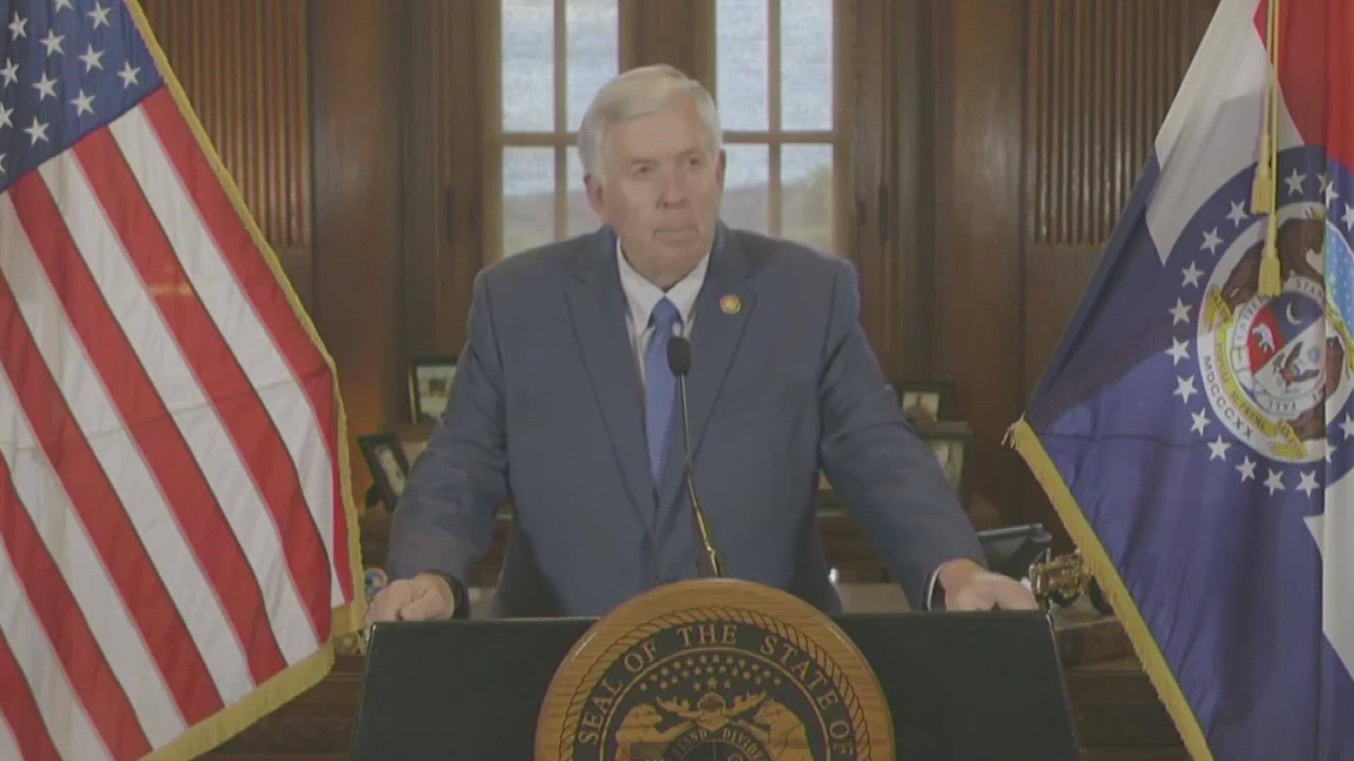 Parson said the tax is affordable because of a record state surplus. He said the special session will begin Sept. 6.