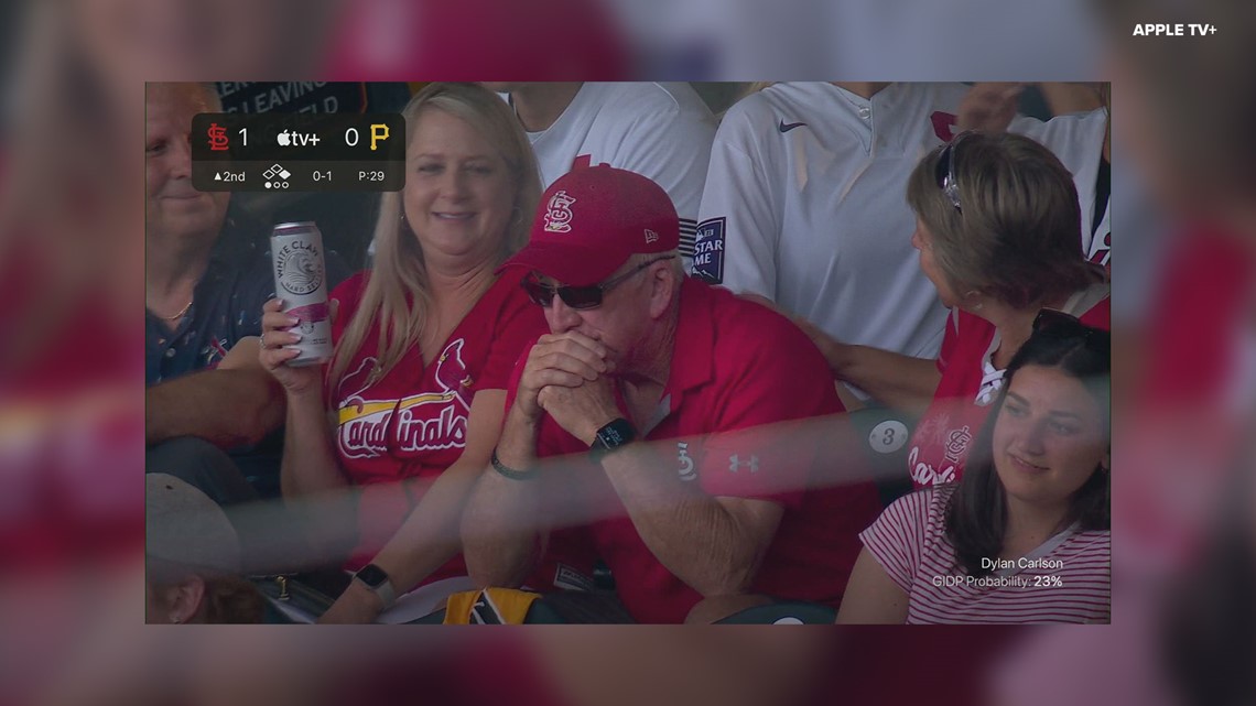 Apple TV - St. Louis Cardinals player Nolan Gorman. He is wearing