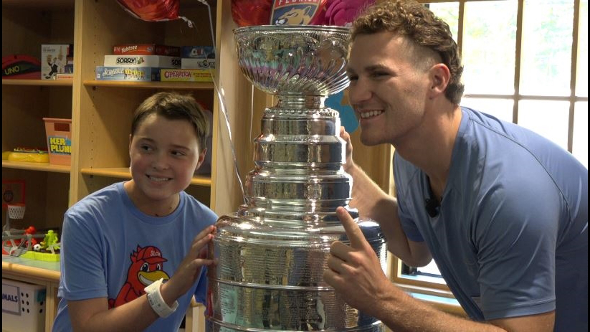 Florida Panthers star and St. Louis native Matthew Tkachuk brought the Cup back to his hometown for his day with the trophy as a champion.