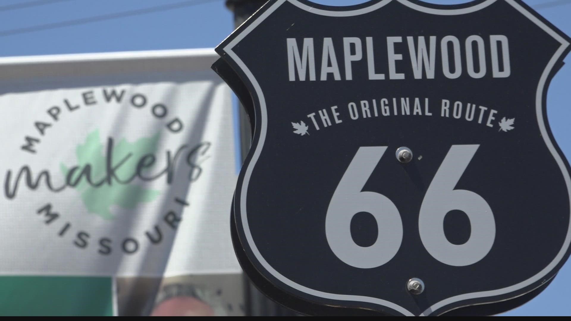 Route 66 is no longer the drive of choice for most travelers. But on the road through Maplewood, they continue to get their kicks.