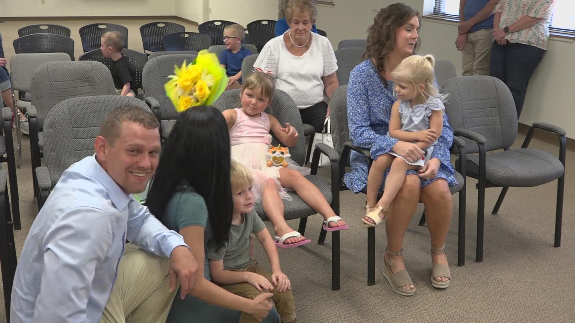 Three people helped saved a little girl from drowning over the summer. They were honored on Friday.