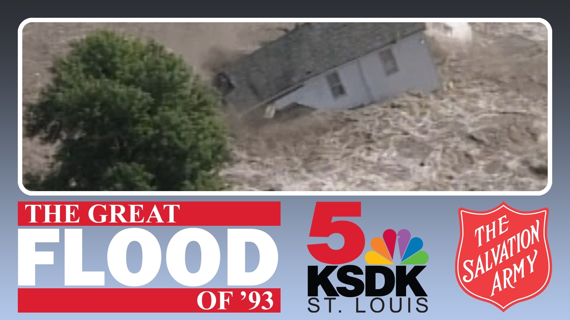 It's the story of the Great Flood of '93 as seen through the cameras and reporters of KSDK. Travel up and down area rivers as communities battle the rising waters.