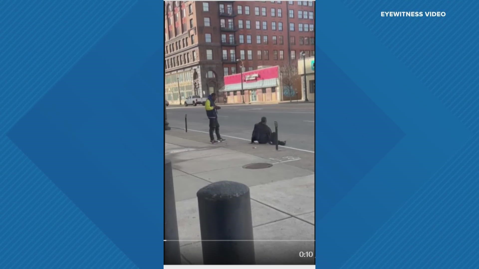 A 23-year-old man was charged with murder Tuesday after police said he was caught on video shooting a man in the head in downtown St. Louis Monday afternoon.