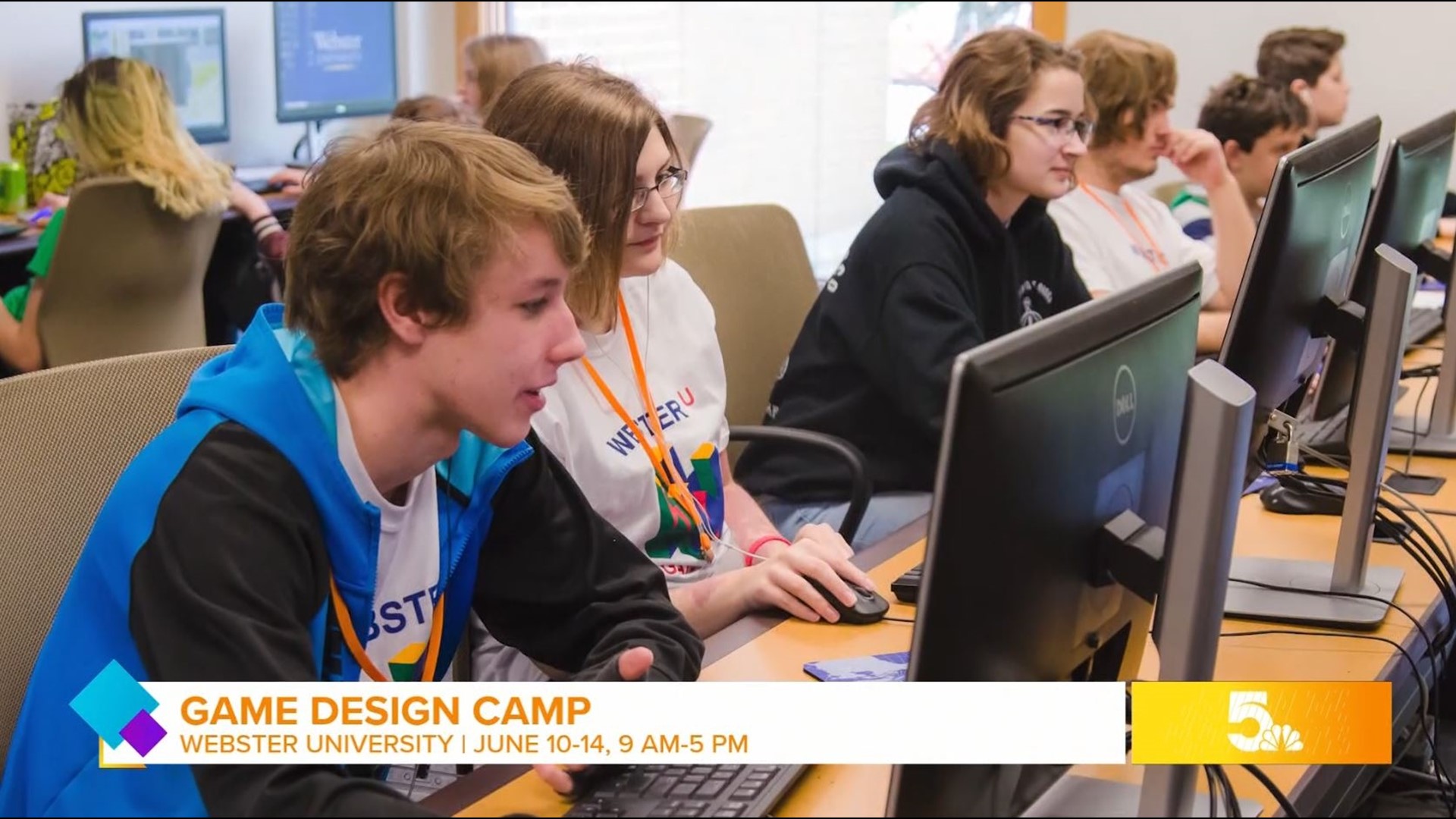 14 to 18-year-old campers can learn the basics of scriptwriting, animation, film production, and game design from working professionals.