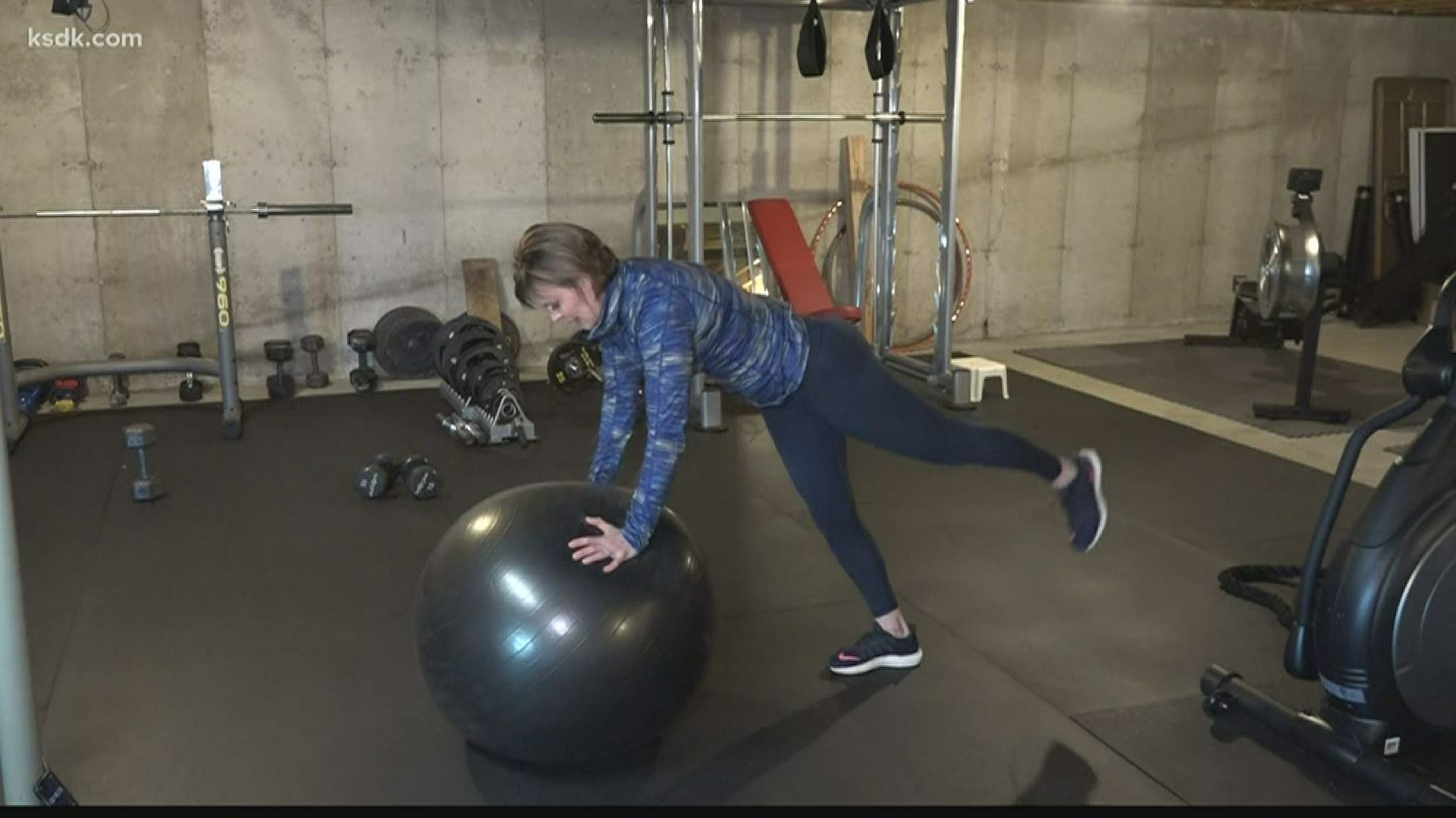 Here's how to work out at home using an exercise ball