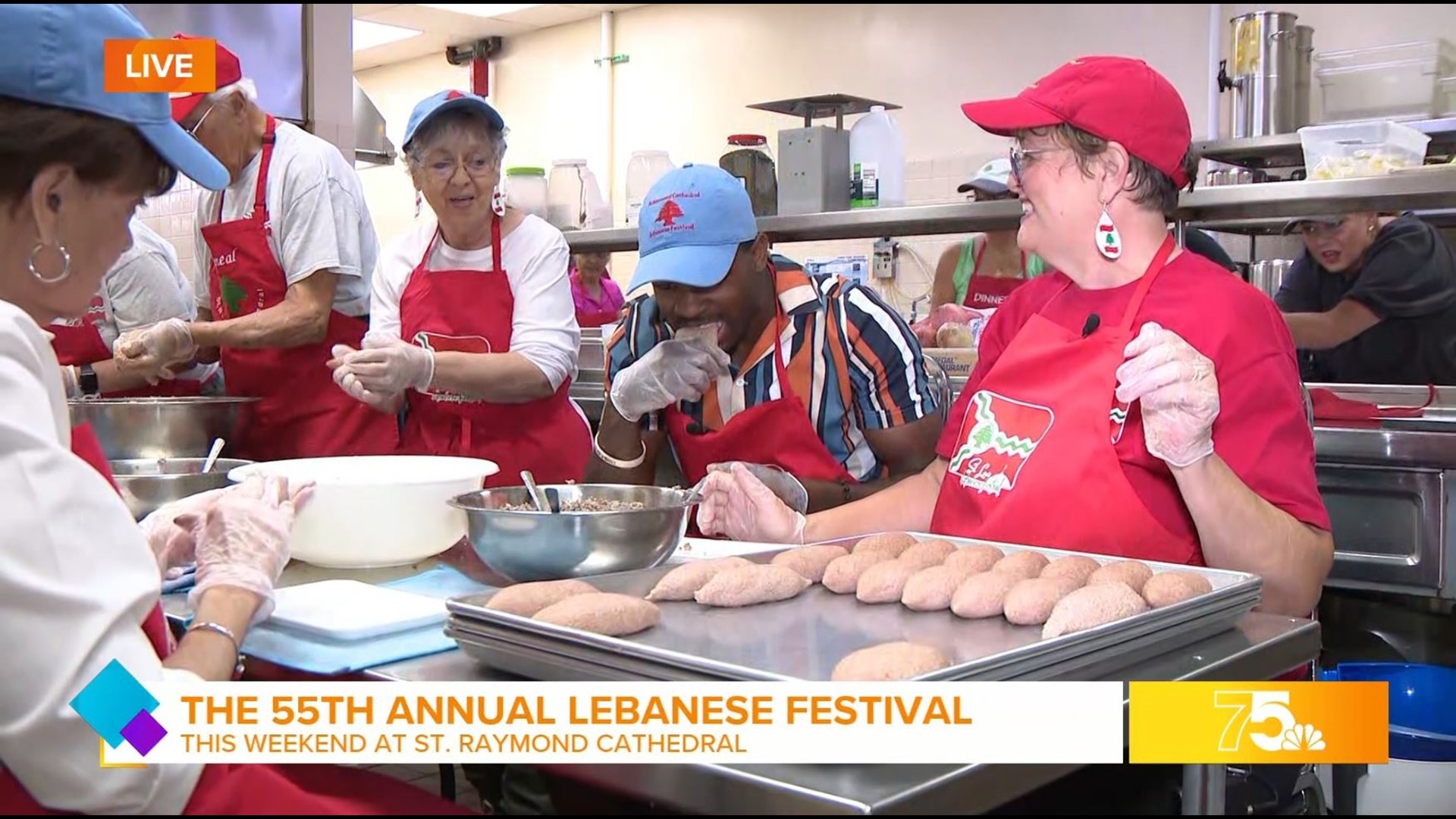 Malik Wilson stopped by the St. Raymond's kitchen to learn how to make authentic Lebanese dishes and find out more about the annual festival.
