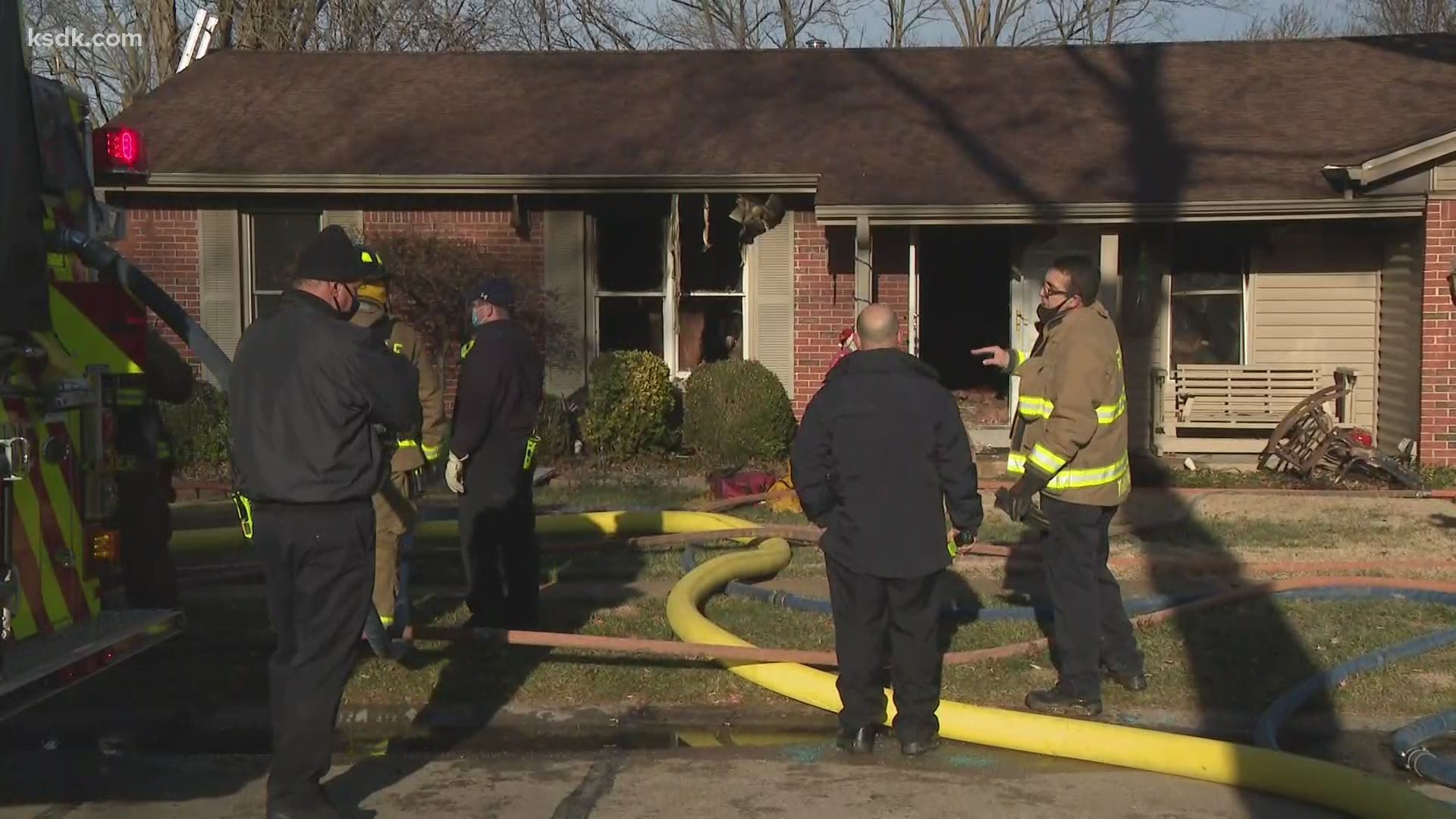 Firefighters said it started as a deck fire before spreading to the home.