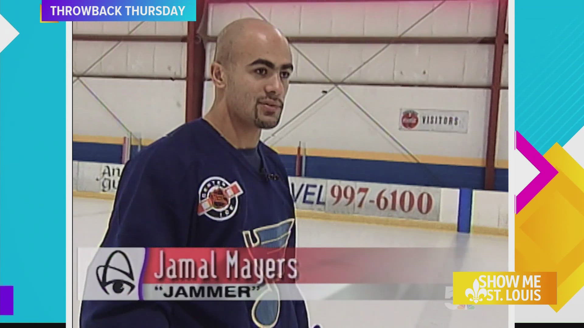 It's time for Throwback Thursday! Heidi Glaus hits the ice with former Blues player, Jamal Mayers. 