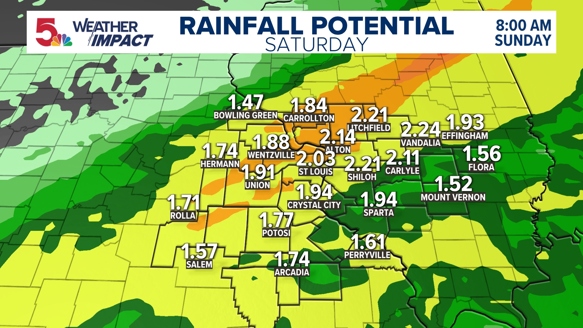 Where and when storms will hit St. Louis on Saturday | ksdk.com